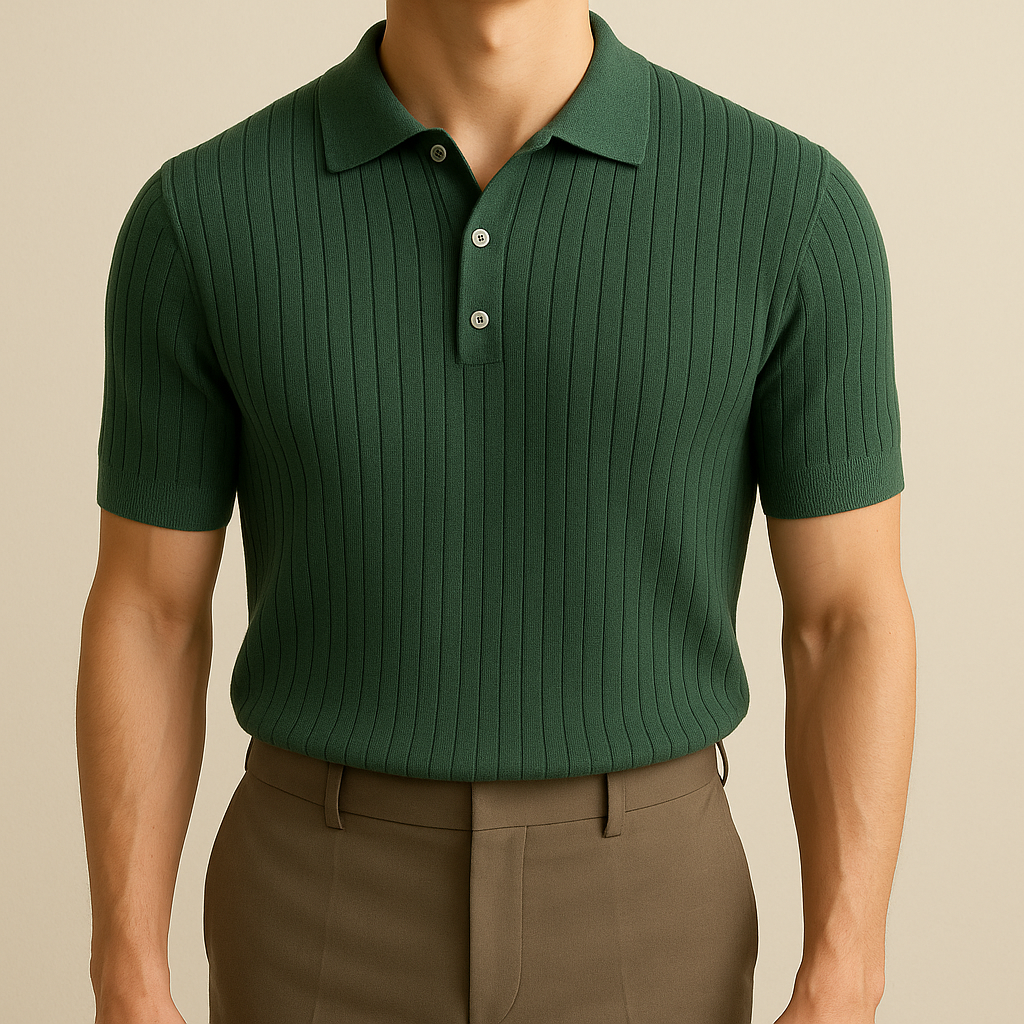 Elastic Casual Polo T-Shirt for Men