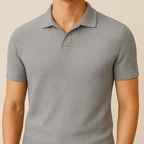 Slim Fit Knitted Polo Shirt for Men