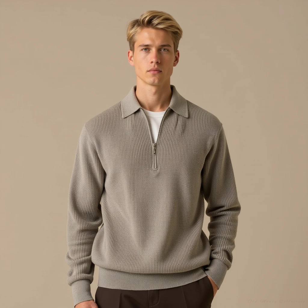 Aspen Knitted Zip-Up Sweater