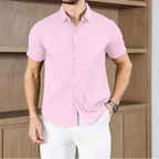 Men's Business Casual Solid Color Short Sleeve Shirt