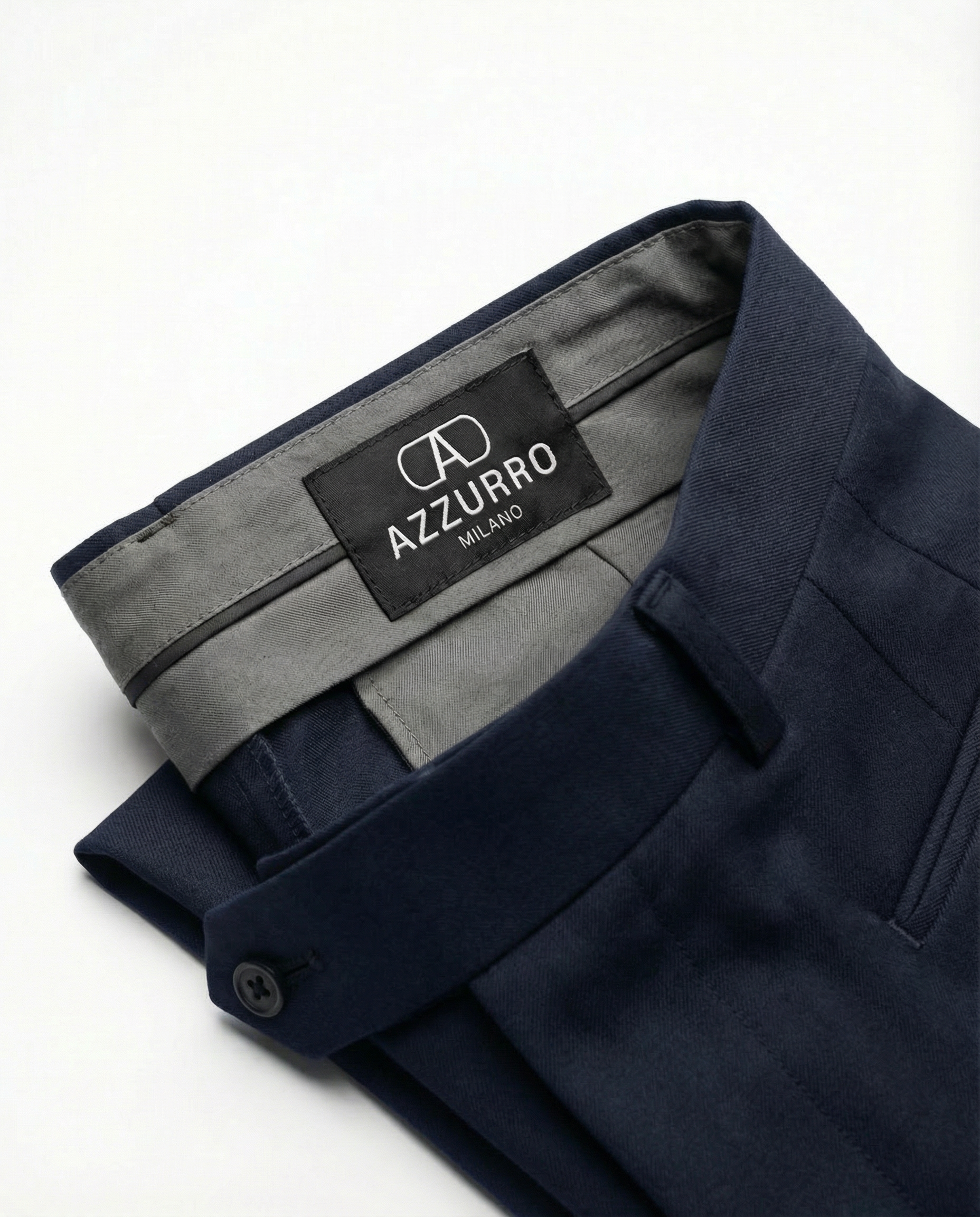 Pantalones de Vestir Elásticos Azzurro