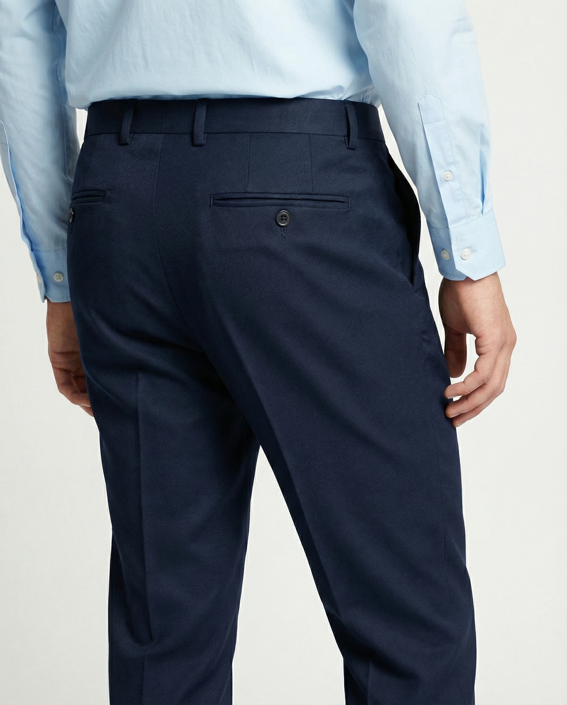 Pantalones de Vestir Elásticos Azzurro