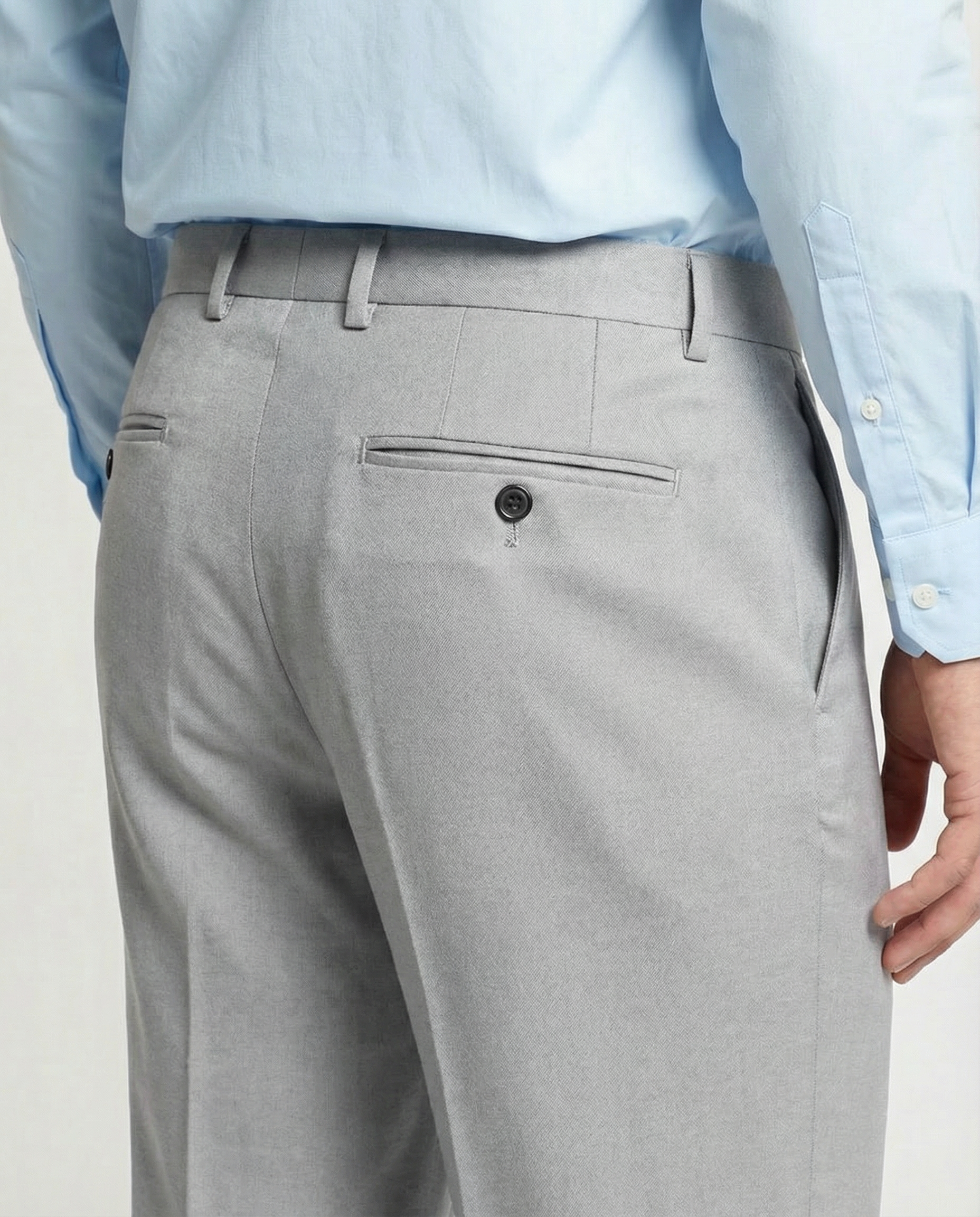 Pantalones de Vestir Elásticos Azzurro