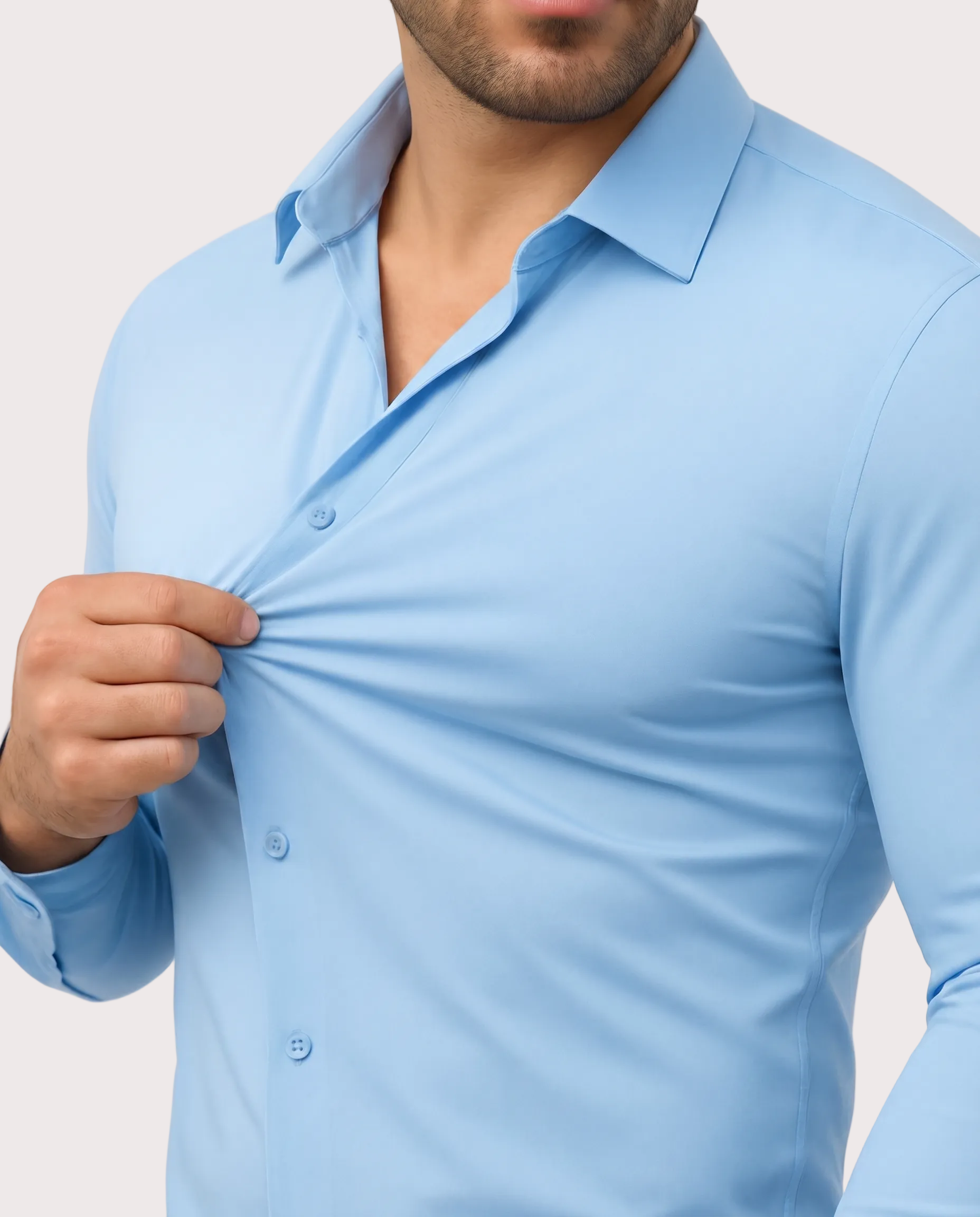 Azzurro Stretch Overhemd