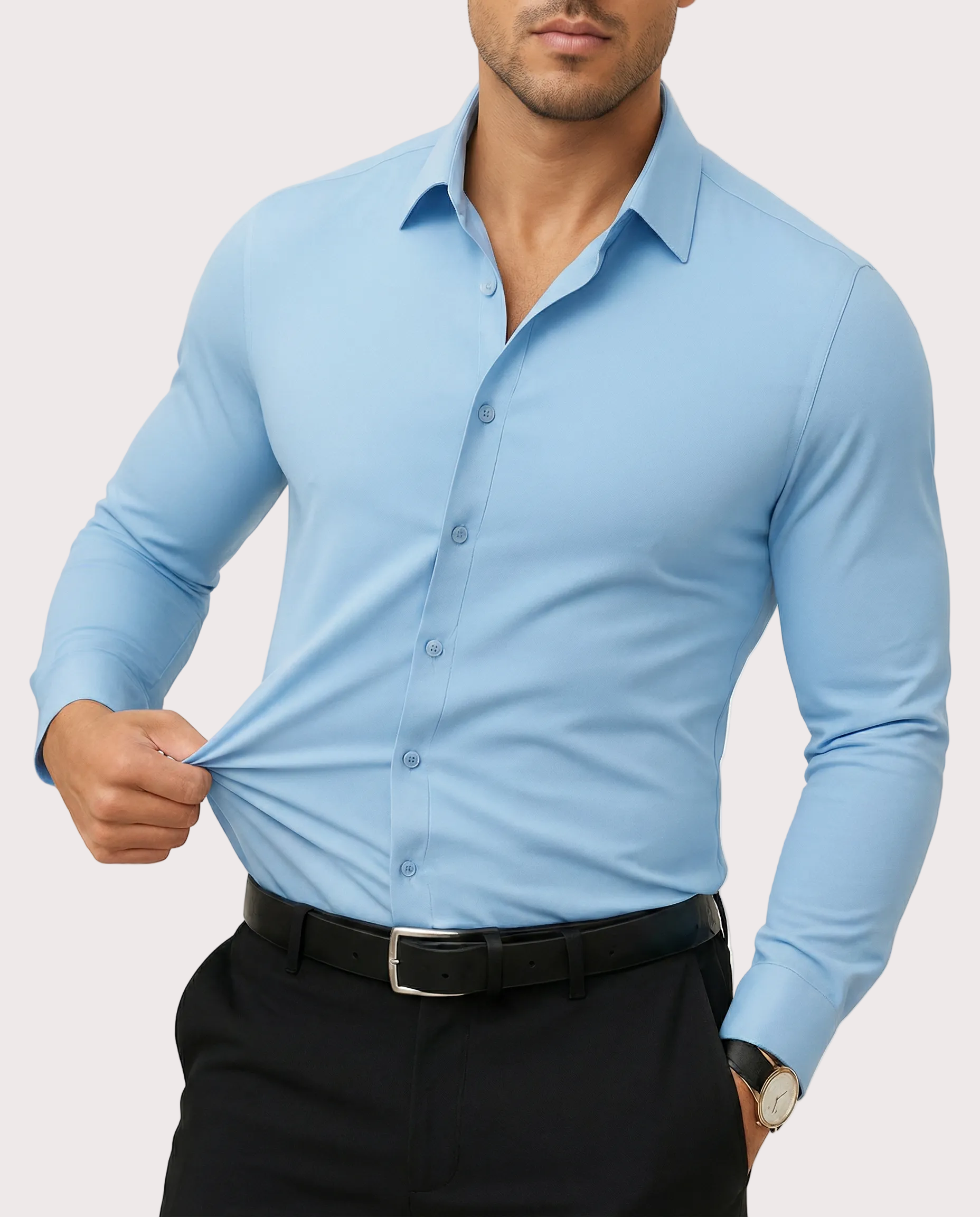 Chemise Stretch Azzurro